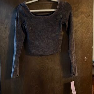 Never worn wild fable crop top. Color is kind of brownish grayish black.